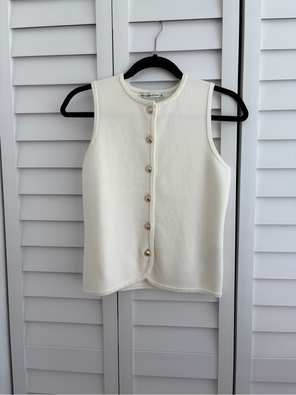Abercrombie & Fitch Cream Mara Vest XS